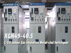 40.5KV 1250A XGNseries SF6 Isolado Metal revestido Switchgear com IP67