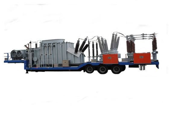 o veículo móvel pré-fabricado 132kv montou a subestação do transformador do semirreboque