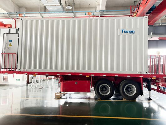 Velocidade do vento 40 metros por segundo Subestação de transformador móvel com corrente de corte de curto-circuito nominal de 40 KA e tolerância à umidade de até 95%